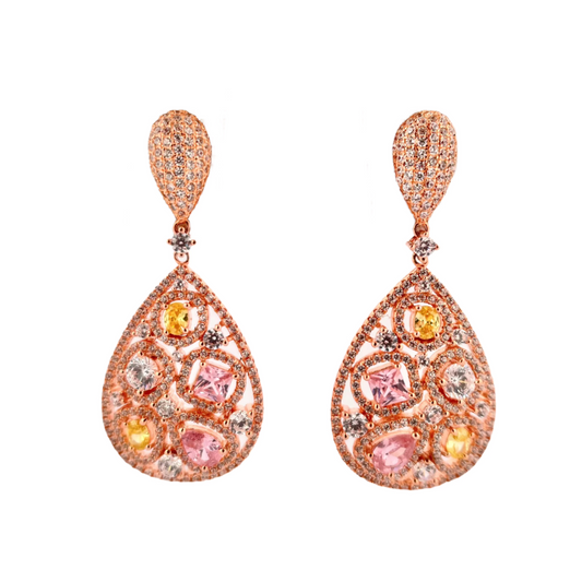 STŘÍBRNÉ NÁUŠNICE (ROSE) - LUXURY